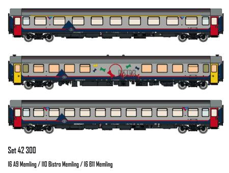 LS Models 3er Set Personenwagen I6+I10 SNCB, Ep.V, Memling LS42300 
