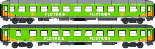 LS Models 1:87 2tlg. Liegewagen Set FLIXTRAIN Bvcms/Bvcmbz Hamburg-Köln 