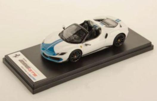 Looksmart 1:43 Ferrari 296 GTS - Bianco Cervino with Assetto Blu Corsa Livery 