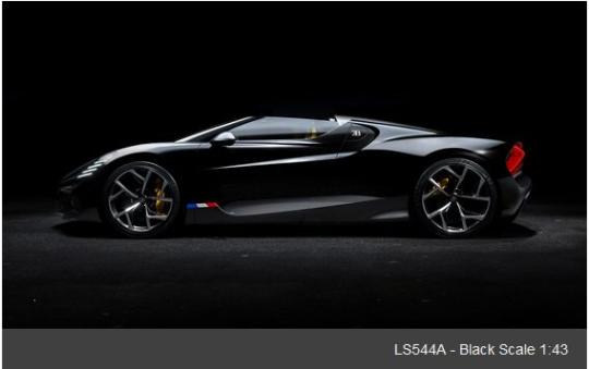 Looksmart 1:43 Bugatti W16 Mistral - black 