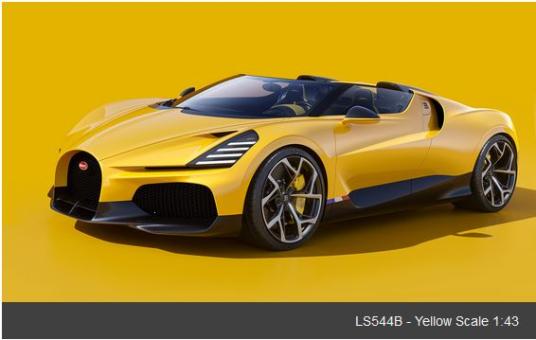 Looksmart 1:43 Bugatti W16 Mistral - yellow 