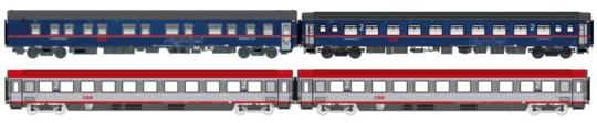 LS Models 4er Set Nachtzugwagen ÖBB NJ, Ep.VI, NJ408, Set I 