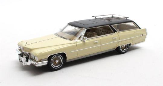 Matrix 1:43 Cadillac DeVille Wagon (1972) - Personal car from Elvis Presley crem 
