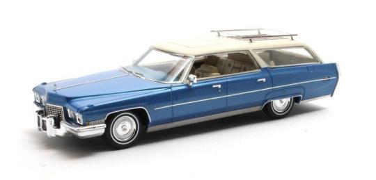 Matrix 1:43 Cadillac DeVille Wagon (1972) - blue met./cream 