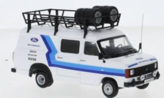 IXO 1:43 Ford Transit MK II, Team Ford, Ford, 1979 Assistance with roof rac 