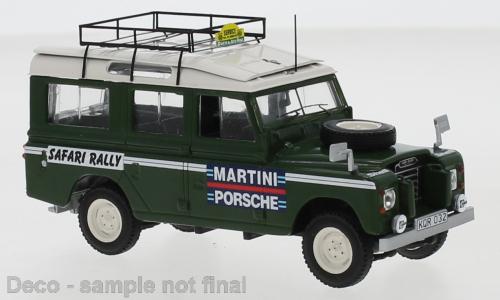 IXO 1:43 Land Rover Series II 109 - RHD Team Porsche Martini Rallye WM, Safari R 