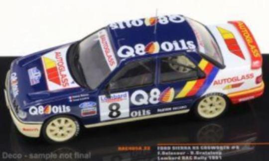 IXO 1:43 Ford Sierra RS Cosworth, No.8, Rallye RAC Lombard, F.Delecour/D.Gratalo 