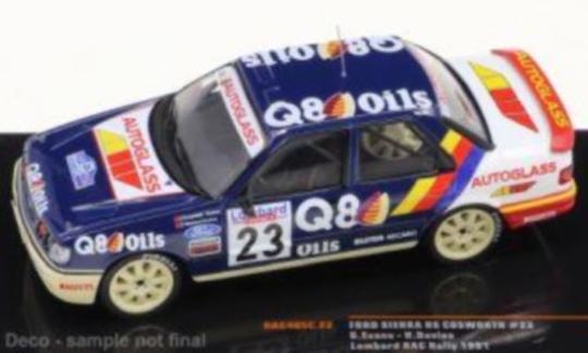 IXO 1:43 Ford Sierra RS Cosworth, No.23, Rallye RAC Lombard, G.Evans/H.Davies, 1 