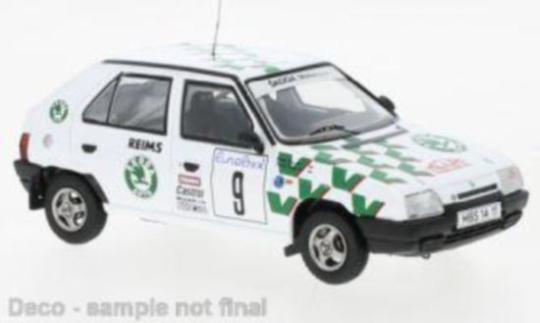 IXO 1:43 Skoda Favorit - No.9 - Rally WM - Rally Monte Carlo P.Sibera/P.Gross - 