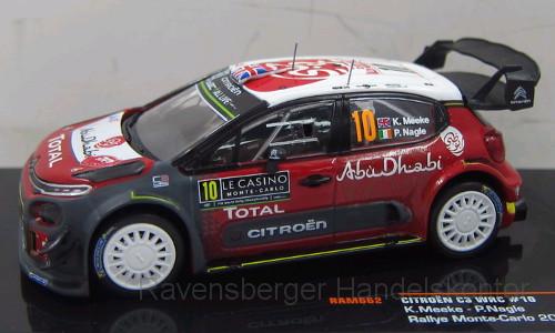 IXO 1:43 Citroen C3 WRC No.10 Meeke/Nagle Rallye Monte Carlo 2018 