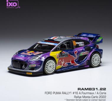 IXO 1:43 Ford Puma Rally1, No.16, WRC, Rally Monte Carlo , A.Fourmaux/A.Coria, 2 