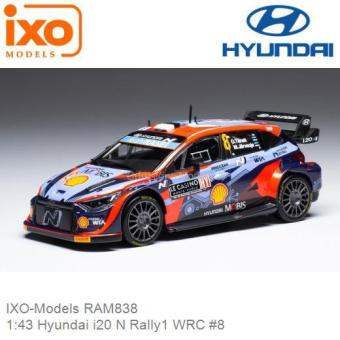 IXO 1:43 Hyundai i20 N Rally1, No.8, WRC, Rally Monte Carlo T.Tanak/M.Järveoja, 