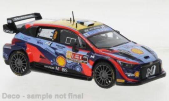 IXO 1:43 Hyundai i20 N Rally1, No.8, WRC, Rally Ypern O.Tana 