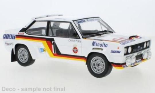 IXO 1:18 Fiat 131 Abarth, No.1, Minolta, Rally Hunsrück 1979 W.Röhrl/C.Geistdörf 