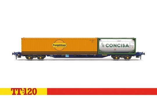 Hornby TT 4a Containerwagen Sffgmss 20\' Concisca/40\'Freightliner 