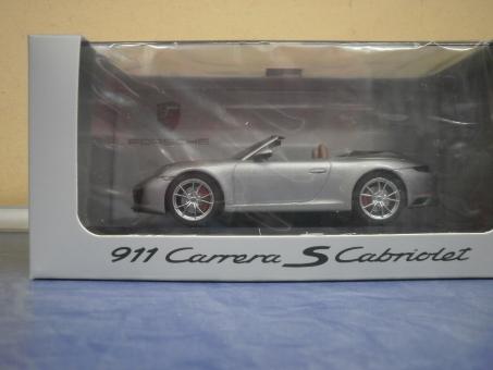 Herpa 1:43 Porsche 911 Carrera S Cabriolet Facelift 2015 - silver 