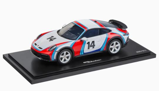 SPARK 1:18 Porsche 911 (992) Dakar #14 (2023) Martini Livery 