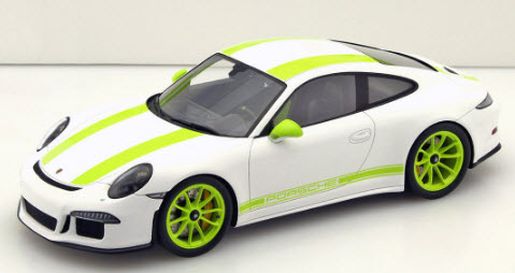 SPARK 1:18 Porsche 991 R - white / green stripes 