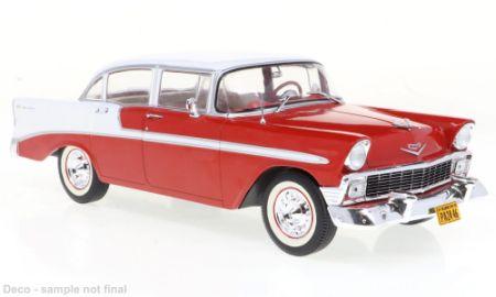 White Box 1:24 Chevrolet Bell Air 4-door Sedan (1956) - red/ 