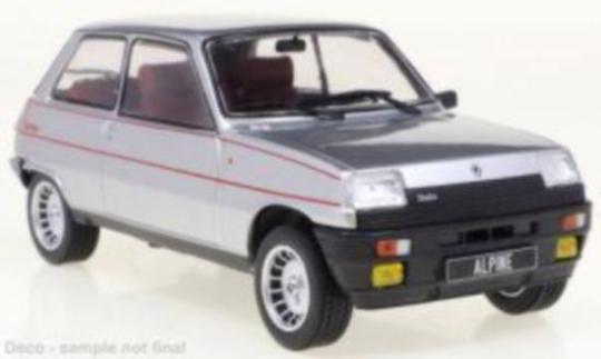 White Box 1:24 Renault 5 Alpine, silver with decor, 1982 