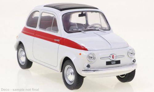 White Box 1:24 Fiat 500 - white/red - 1960 