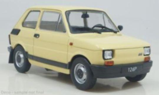 White Box 1:24 Fiat 126p (1985) - light yellow 
