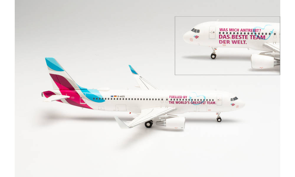 Modellauto Flugzeuge Herpa Airbus A320 Eurowings Bvb Mannschaftsairbues
