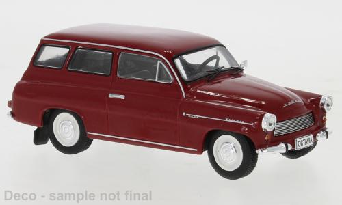 DS Automodelle Modellbauvertrieb, IXO 1:43 Skoda Octavia Combi - dark-red  - 1969